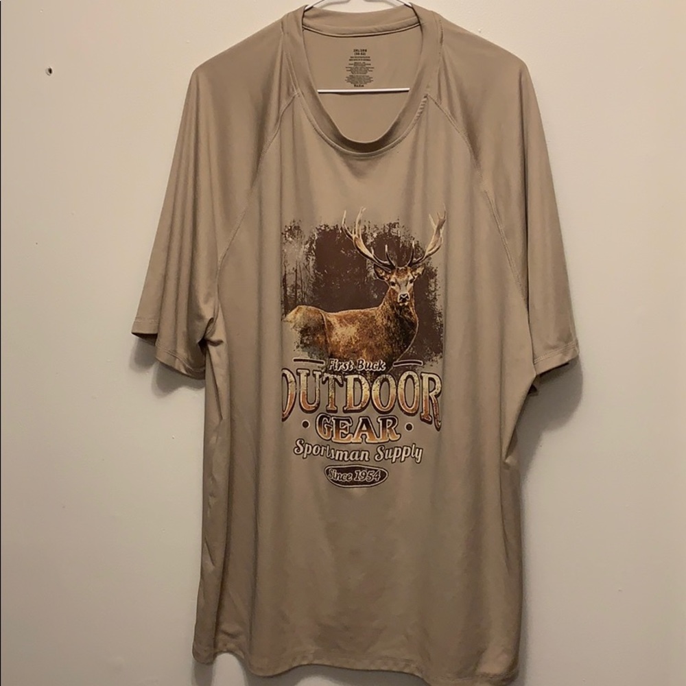 Tan graphic tee shirt